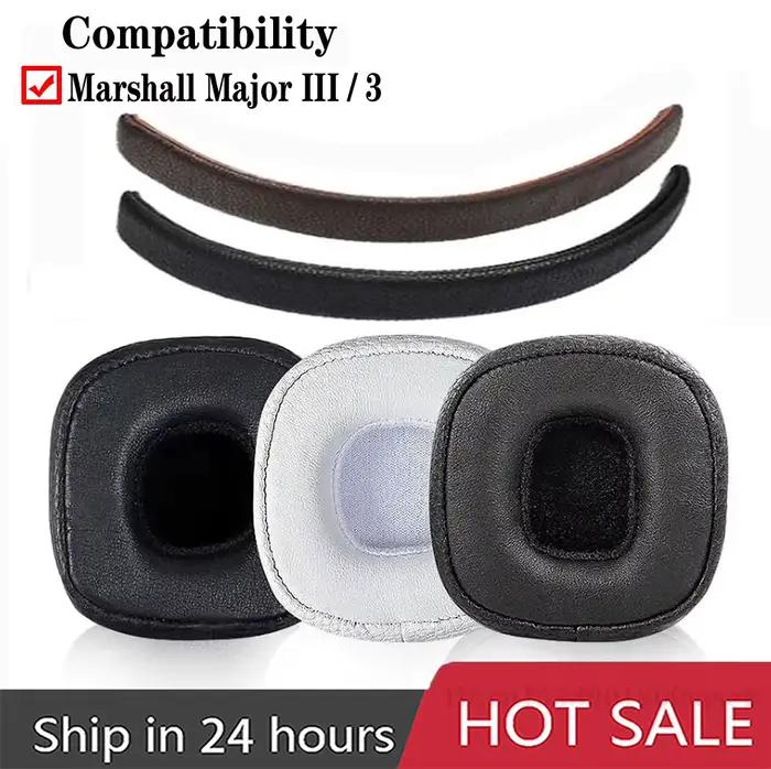 Coussinets d'oreille de remplacement en cuir pour Marshall Major 3 écouteurs sans fil pour oreilles compatibles avec différents styles et couleurs pour une expérience audio confortable et personnalisable