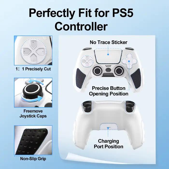 Housse en silicone pour accessoires de manette PS5
