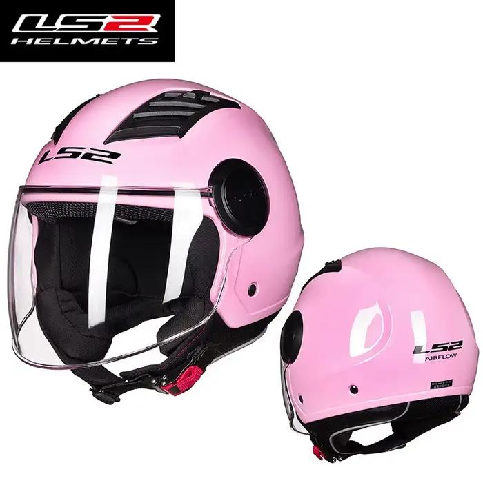 Casque LS2 pour homme et femme, demi-casque de moto, grande taille, casque rigide pour véhicule électrique, locomotive, toutes saisons OF562