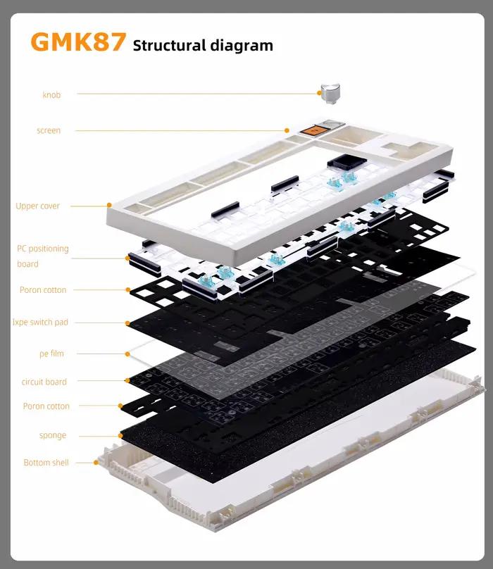 Clavier mécanique sans fil remplaçable à chaud