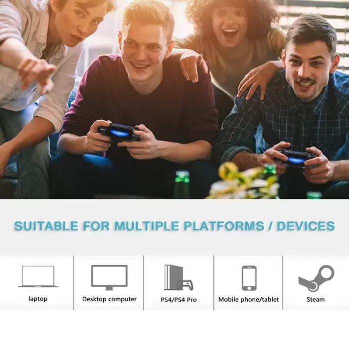 Manette sans fil Bluetooth compatible avec PS4 PS3 PC iOS Android Steam Joystick Argent Blanc Bleu Ciel Noir Jaune Rouge Occasions Spéciales Gaming