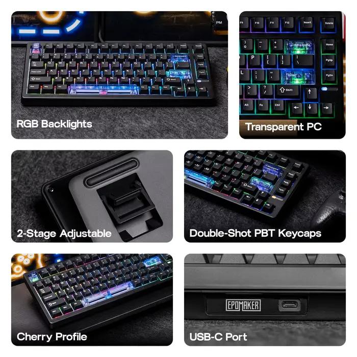 Clavier de jeu à effet Hall EPOMAKER HE80
