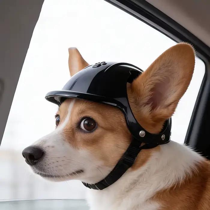Casque pour animaux de compagnie (chiens et chats) – Casque de moto amusant, casquette de sécurité pour sports de plein air, accessoires de mode pour la tête des animaux de compagnie, pour petits et m