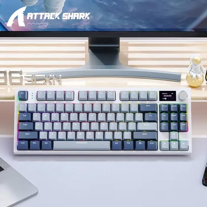 Clavier mécanique sans fil AttackShark K86 avec écran couleur intelligent