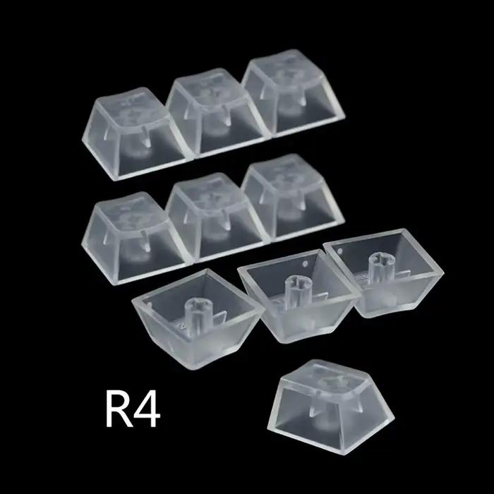 R4 Transparent ABS Keycap clavier mécanique mat rétro-éclairé déverrouiller Cherry Gatron interrupteur marche/arrêt givré Anti-évasion 6 pièces/10 pièces