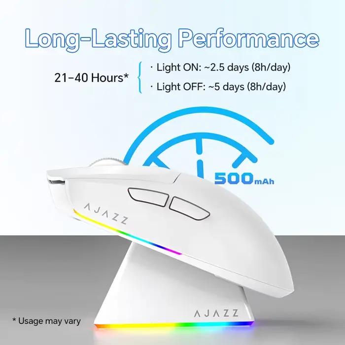 AJAZZ AJ139 V2 MC PAW3311 souris de jeu sans fil avec Base de charge magnétique rvb 24000DPI