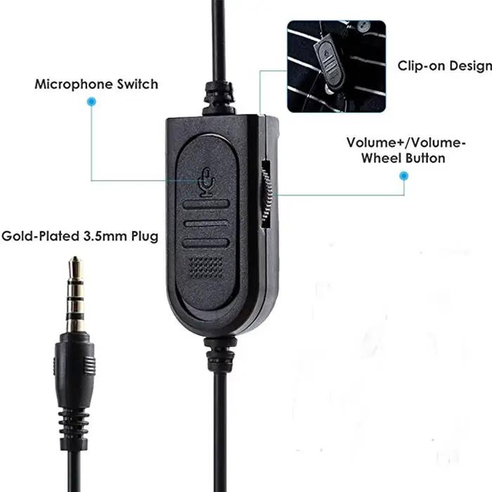Casque de jeu 3.5mm filaire sur la tête