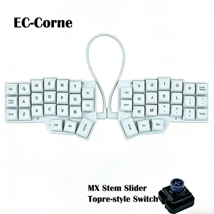 Topre Switch EC Corne Split Ergonomie Clavier capacitif Wired MX Slider Adaptateur VIAL entièrement programmable