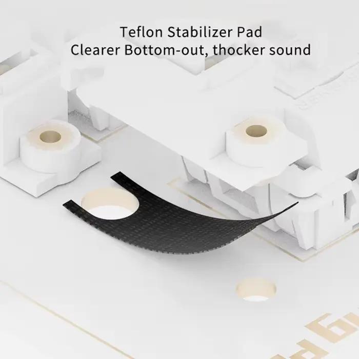 Stabilisateur à vis PCB de Studio de styliste pour clavier mécanique de jeu POM 2u 6.25u 7u Protection de fil noir Beige blanc