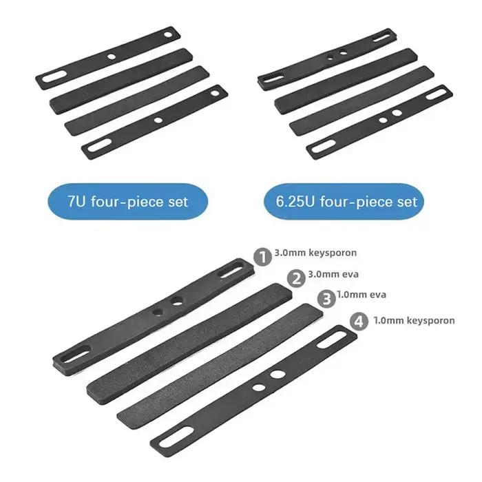 Coton insonorisant pour touches d'espacement de clavier mécanique (6.25U/7U) – Rembourrage absorbant le son