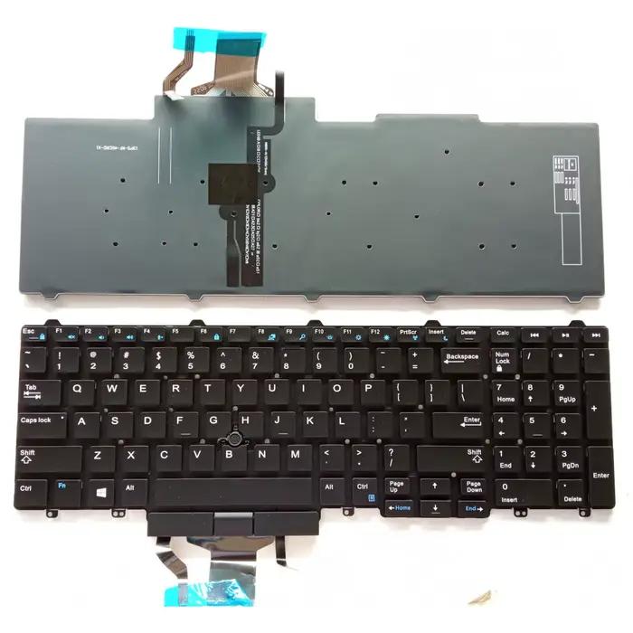 Clavier d'ordinateur portable américain pour Dell Latitude E5550 E5570 E5580 E5590 5580 5590 5591 Blanc Argent Ergonomique Occasions Professionnel Jeu