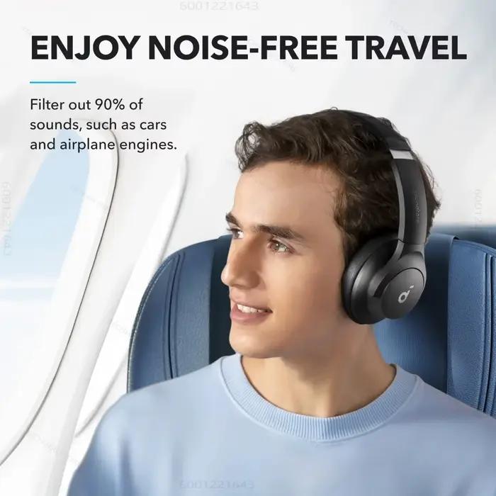 Casque sans fil Bluetooth supra-auriculaire Soundcore Q20i avec annulation active du bruit hybride