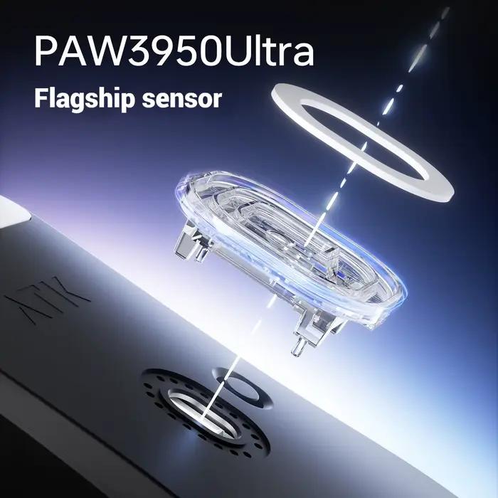 Nouveau ATK Blazing Sky F1 V2 souris sans fil ultime légère PAW3950Ultra 8000Hz ergonomique symétrie extrême jeu e-sport