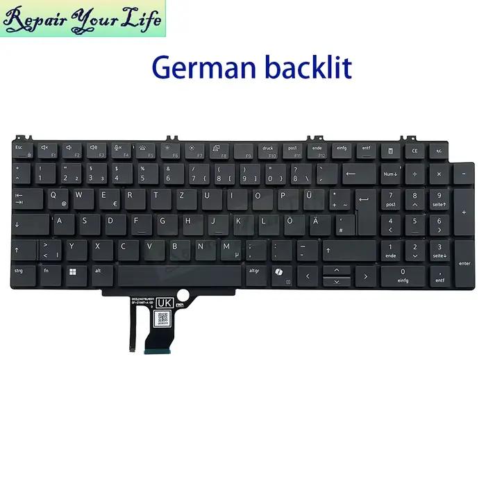 Clavier rétroéclairé allemand français pour Dell Pro 16 PC 16255 PC16250 Plus PB PB16250 France AZERTY