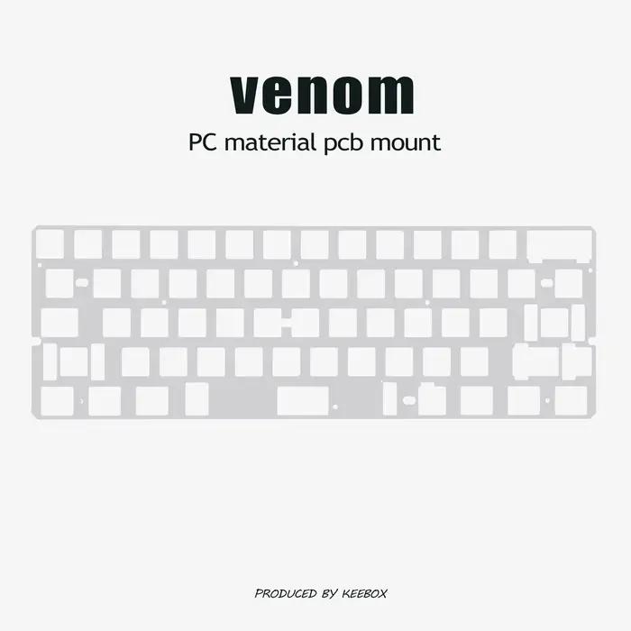 Keebox Venom Kit de clavier PP PC Alu CF plaque de positionnement Kit