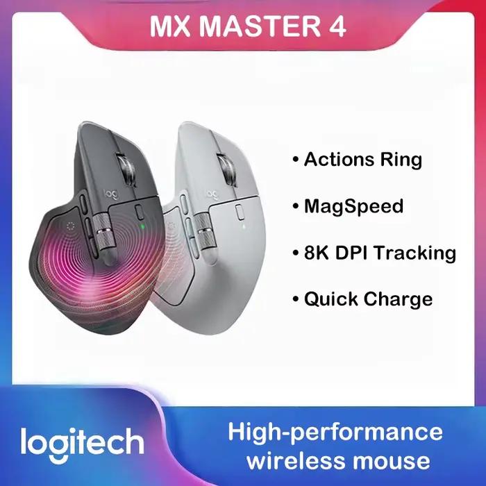 Logitech MX Master 4 Actions de retour haptique anneau MagSpeed 8000DPI souris ergonomique sans fil Bluetooth batterie 70 jours