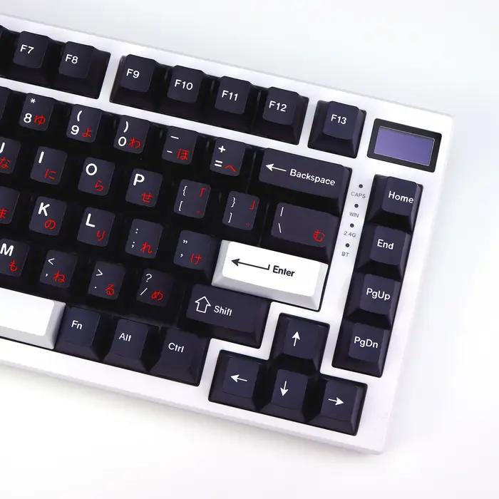 Clavier mécanique KBDiy 143 touches GMK WOB rouge cyrillique touches en plastique PBT sublimation 5 faces pour ordinateurs de bureau portables numériques tablettes occasions spéciales