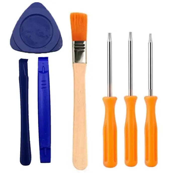 Kit d'outils de réparation de manette 7 en 1 avec brosse et outil d'ouverture pour Xbox One