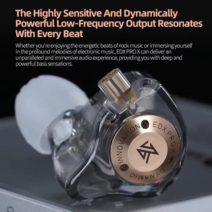 KZ EDX PRO X IEM écouteurs entraînement dynamique HiFi basses profondes son