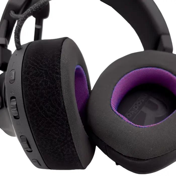 Coussinets d'oreille en matériau hybride violet ou noir pour JBL Quantum 910 910X 910P 810 610 800 600 amélioration sonore et confort pour gamer occasionnels et professionnels