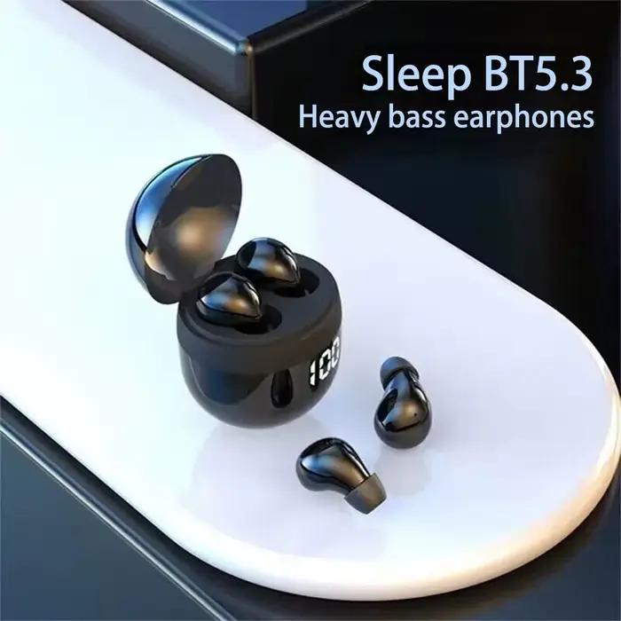 Écouteurs intra-auriculaires Bluetooth 5.3 sans fil annulation de bruit sommeil compatible avec la plupart des appareils audio occasionnels gaming musique