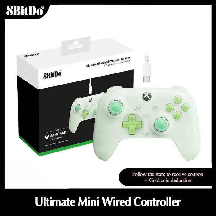 Manette filaire 8BitDo Ultimate Mini avec joystick Game Pass pour Xbox Series S/X Xbox One Windows 10 11 accessoires de manette de jeu pour gamer occassions spéciales