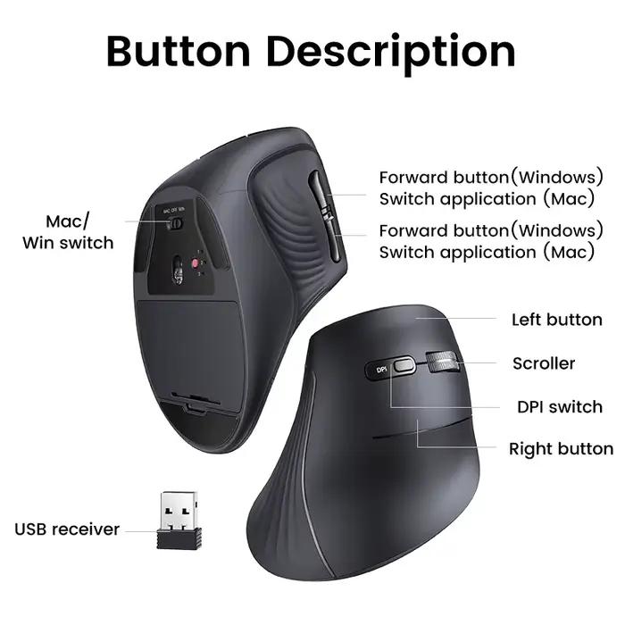 Souris Verticale Sans Fil