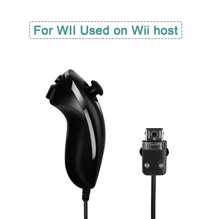 Nunchuck filaire 5 couleurs pour manette de jeu Nintendo Wii