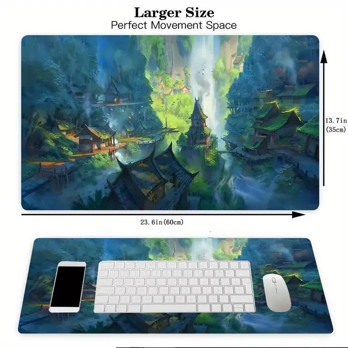 Tapis de jeu MTG sur le thème du Royaume Secret de la Forêt