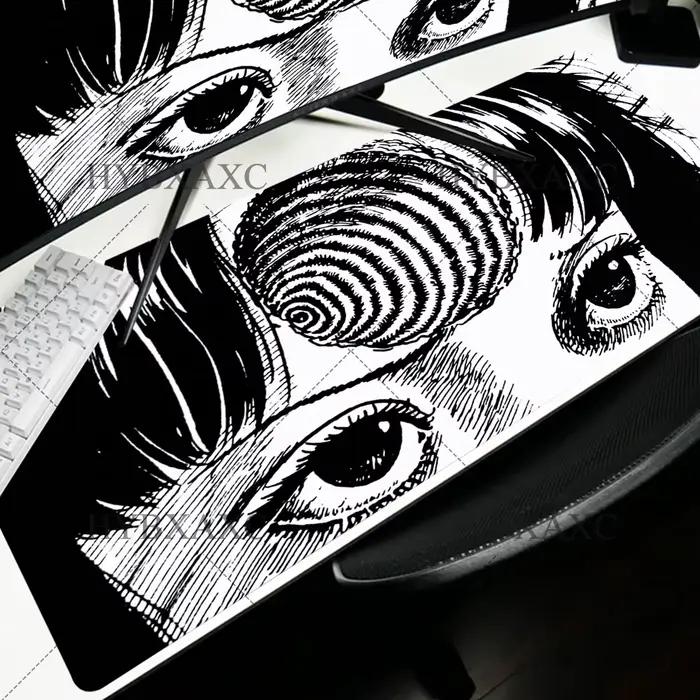 Tapis de souris noir et blanc