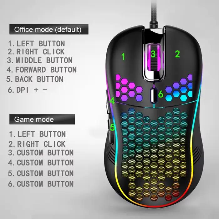 Souris de jeu mécanique filaire USB