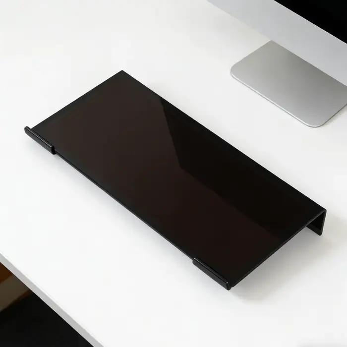Support de clavier ergonomique en acrylique transparent pour bureau d'ordinateur