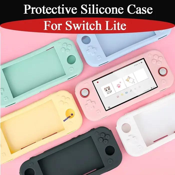 Coque de protection en silicone élégante pour Switch Lite 9 couleurs antidérapante coque de remplacement accessoire de jeu pour Switch Lite occaions spéciales cadeau pour gamer