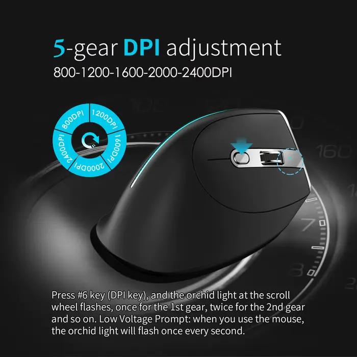ZELOTES F-36 souris verticale sans fil 2.4G