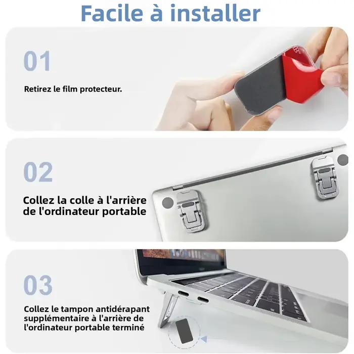 Supports de Clavier Double Angle Inclinable Auto-Adhésifs Compact et Portable Compatible Universellement Ordinateurs Portables Occasions Spéciales Travail Étude Cadeau Idéal