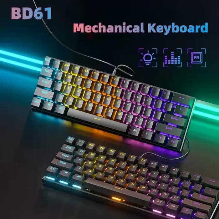 Clavier mécanique de jeu BD61 60% 61 touches