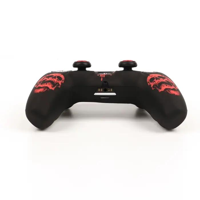 Housses antidérapantes et anti-poussières pour contrôleur PS5 coque en silicone souple avec gravure laser et 2 poignées de pouce protection premium pour gamer occaions spéciales
