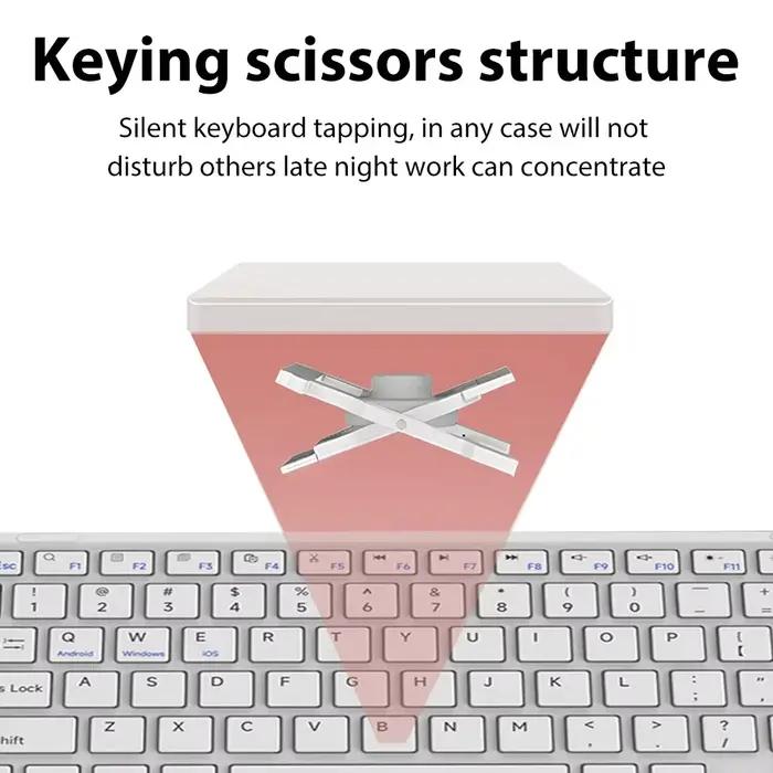 Nouveau clavier sans fil Bluetooth silencieux 2025 avec souris pour Android