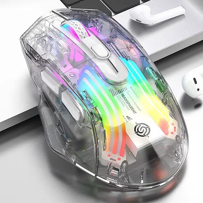 Souris de jeu sans fil Bluetooth 5.0/2.4G/USB-C