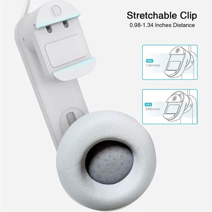 Casque à clipser blanc confortable pour Meta Quest 3 et Quest 2, accessoire d'écouteurs de jeu VR pour expérience immersive et confort optimal occasions spéciales gaming