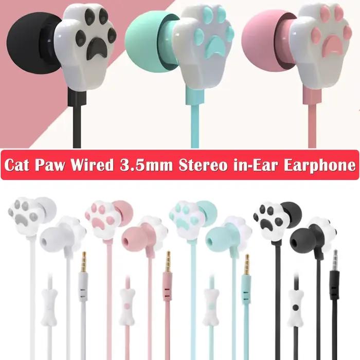 Écouteurs patte de chat stéréo 3.5mm
