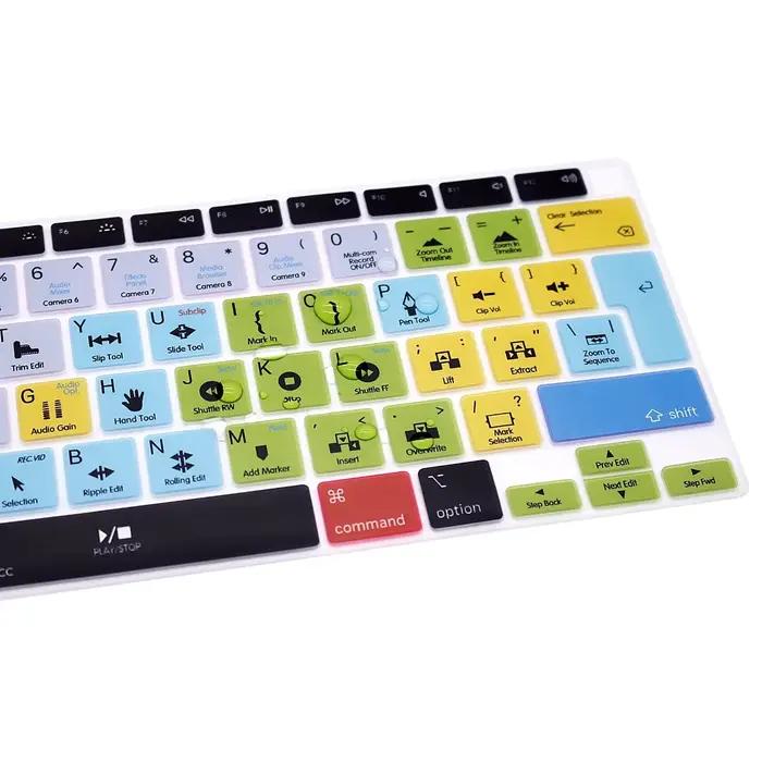 Couverture de clavier à raccourcis EU pour MacBookAir13”15”Pro14”16”2026-2021M5 M4 M3 M2 M1 Neo 13" A3404 A3114 A2442 A2779 A2991 A2681