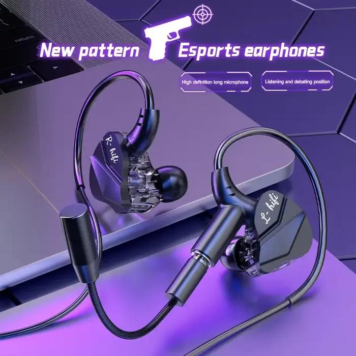 Écouteurs de jeu casque de joueur avec double Microphones Typec & 3.5mm