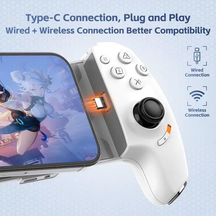 Nouveau Gamwing AoBing Max contrôleur de jeu pour téléphone portable manette de jeu type-c filaire et BT Compatible
