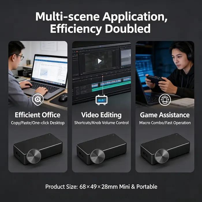 Clavier de jeu mini portable à commutation à chaud
