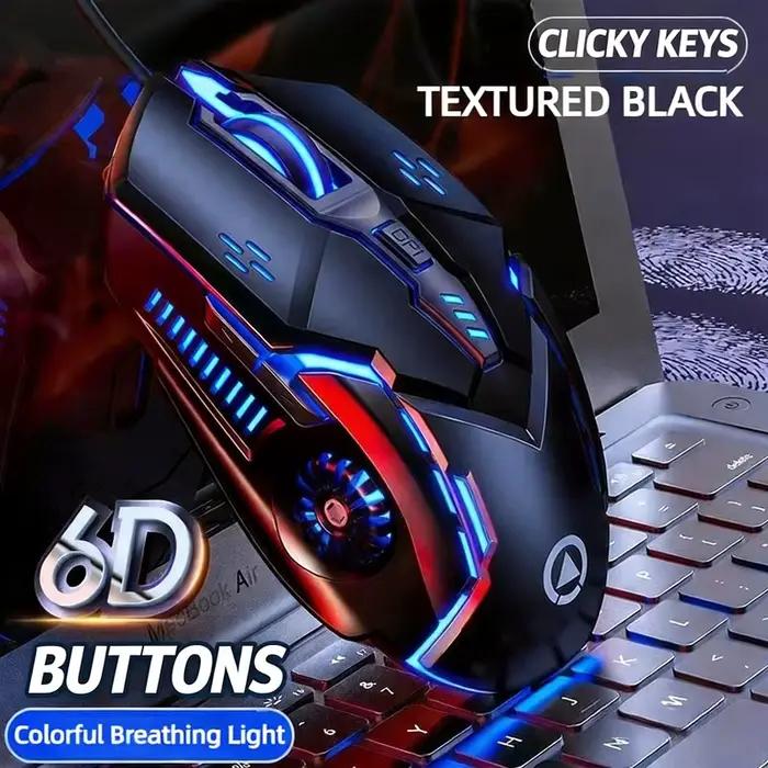 Souris Filaire G5 Originale Retro Eclairage Haute Sensibilite 6 Touches Macro Programmation Souris Mécanique Jeu Ordinateur Jeu Tablette PC Occasions Spéciales