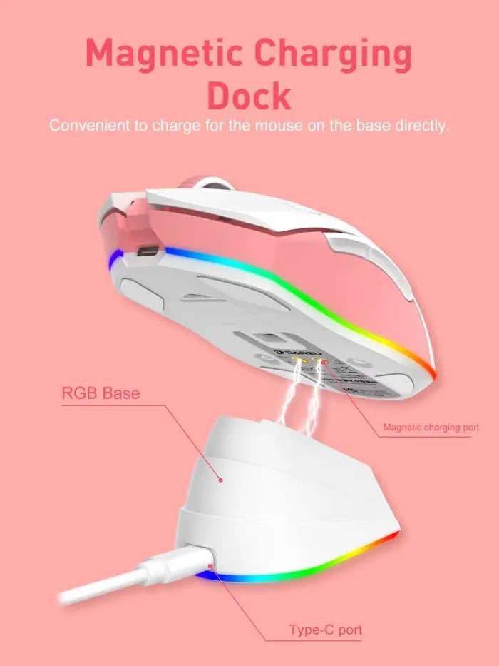 Souris de jeu filaire sans fil RVB 2.4G