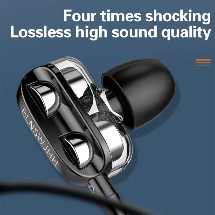 Écouteurs intra-auriculaires filaires avec micro