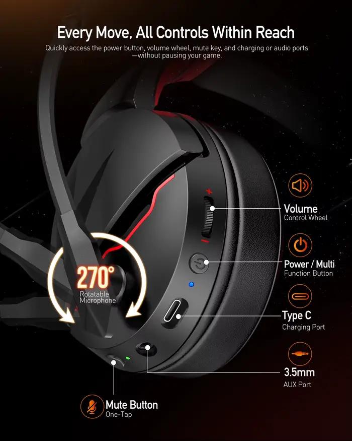 Casque de jeu sans fil Acer PS5 2