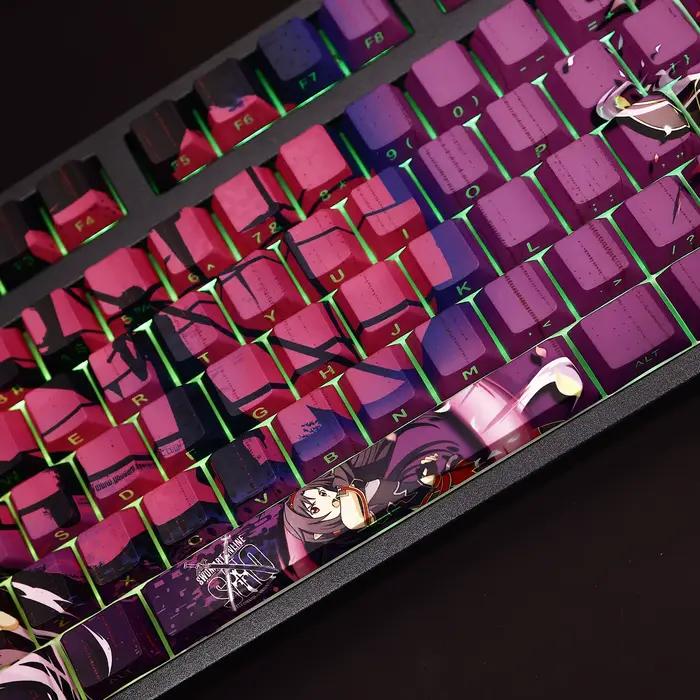 108 touches/ensemble Yuuki épée Art en ligne SAO mignon fille bricolage PBT cerise profil Keycaps pour MX Switch pour clavier mécanique jeu cadeau